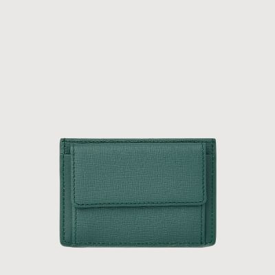BERGEN FLAT CARD HOLDER WITH COIN COMPARTMENT