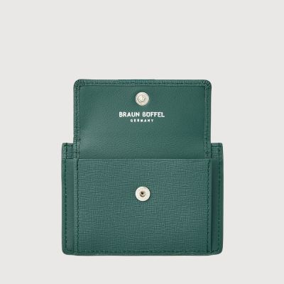 BERGEN FLAT CARD HOLDER WITH COIN COMPARTMENT