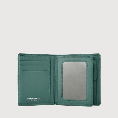 BERGEN VERTICAL WALLET WITH COIN COMPARTMENT
